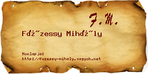 Füzessy Mihály névjegykártya